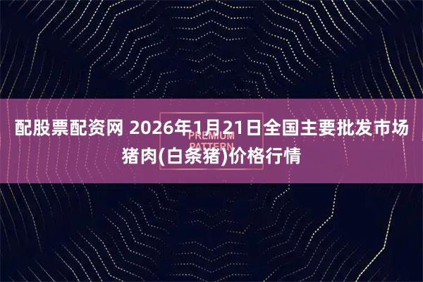 配股票配资网 2026年1月21日全国主要批发市场猪肉(白条猪)价格行情