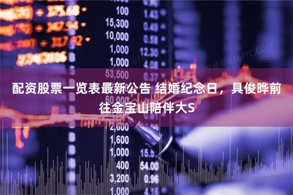 配资股票一览表最新公告 结婚纪念日，具俊晔前往金宝山陪伴大S